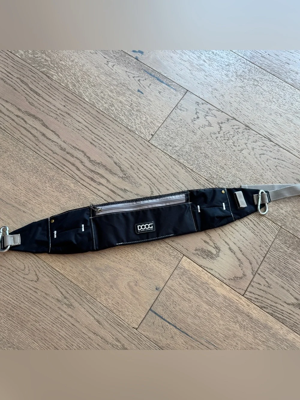 Black Waist Pack with Contrast Zipper